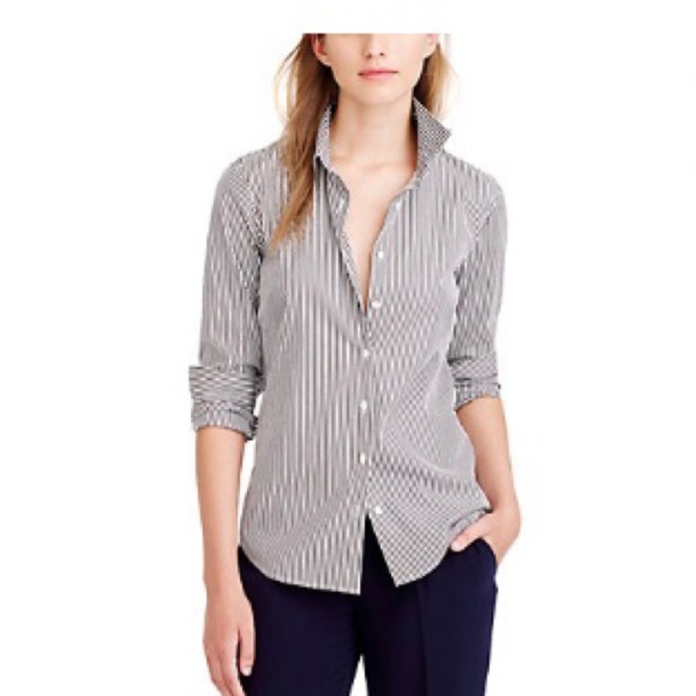 NWT! J Crew Stretch Perfect Shirt Sz S